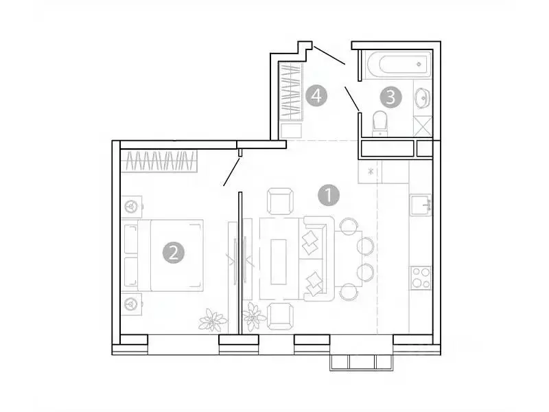 2-к кв. Забайкальский край, Чита 1-я Коллективная ул., 6 СТР (44.85 м) - Фото 1