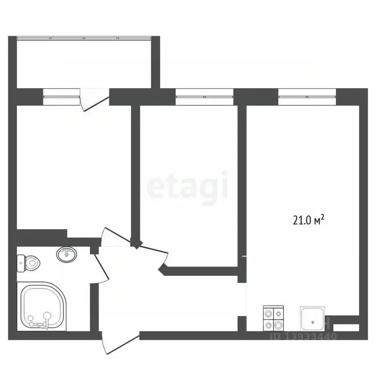 2-к кв. Тюменская область, Тюмень ул. Тимофея Чаркова, 81к2 (55.2 м) - Фото 2