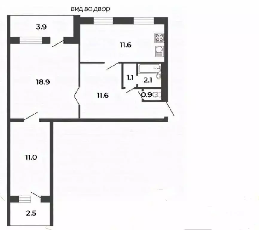 2-комнатная квартира: Всеволожск, Александровская улица, 88/2 (57.6 м) - Фото 2