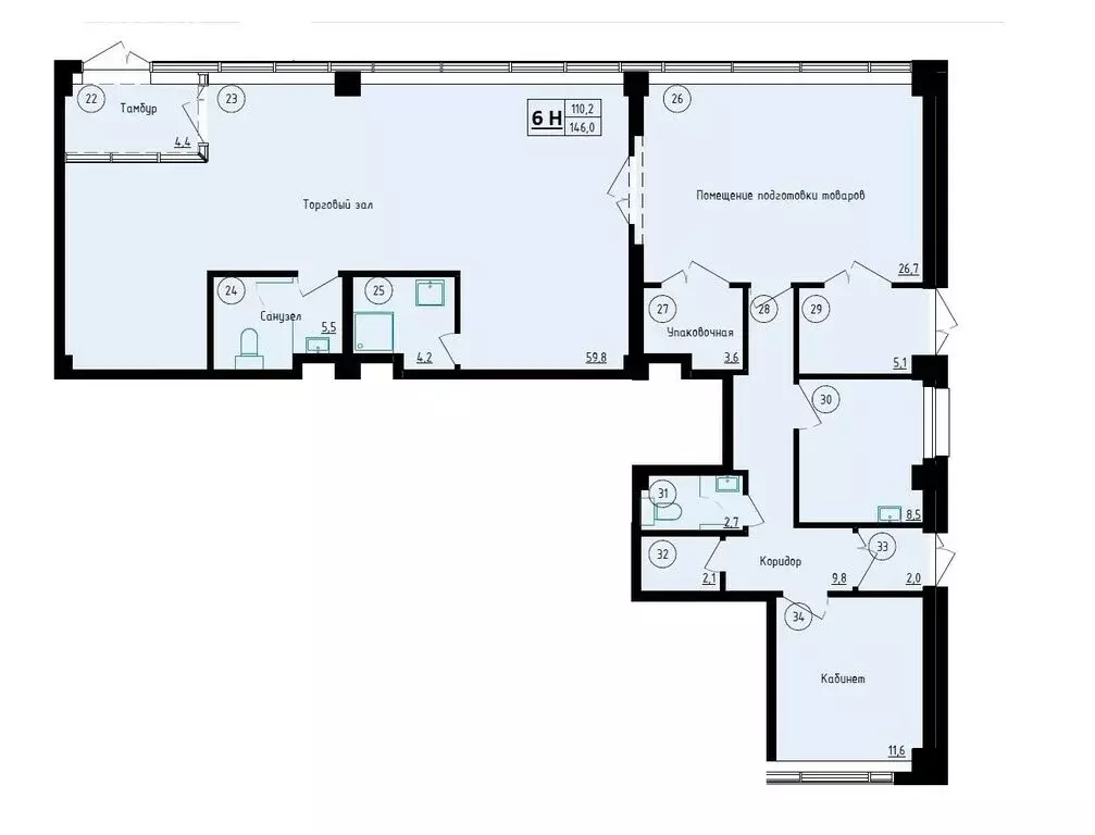 Помещение свободного назначения (146 м) - Фото 2