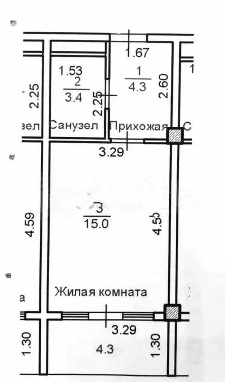 Апартаменты-студия, 26,6 м, 1/6 эт. - Фото 0