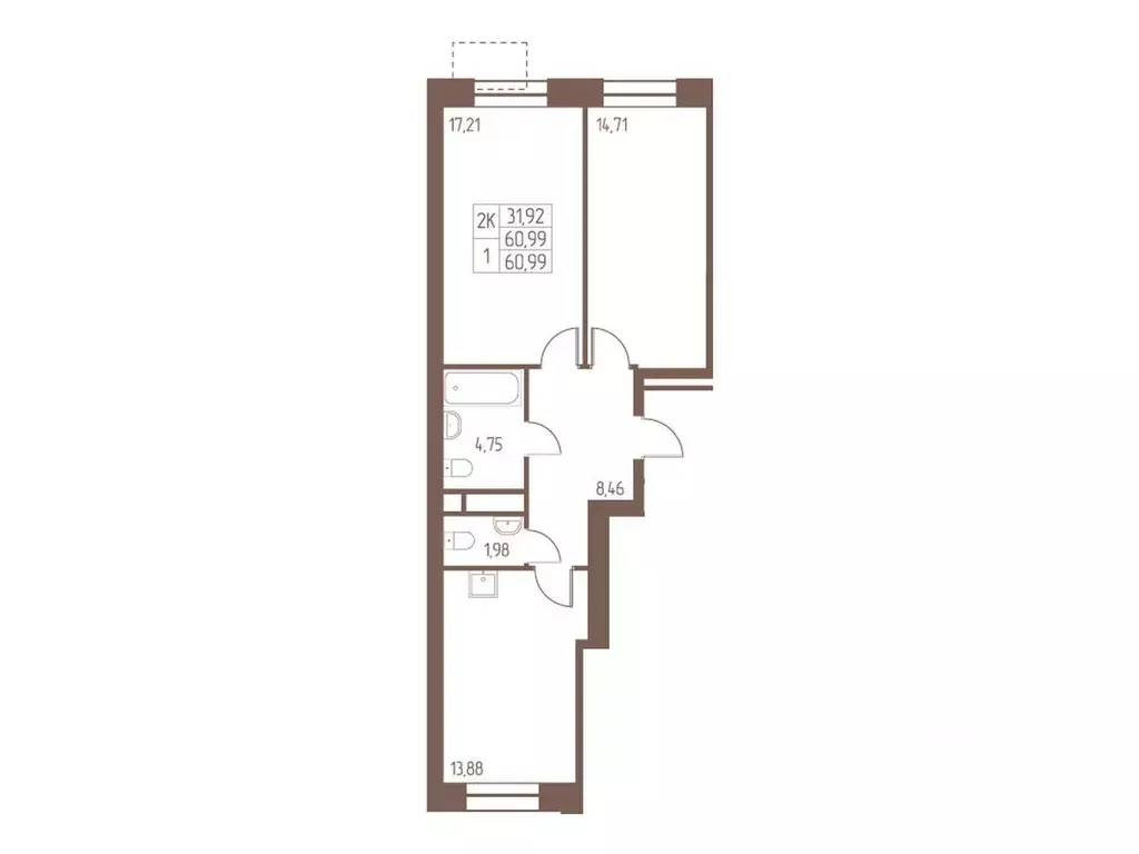 2-к кв. Московская область, Ивантеевка Пушкинский городской округ, ... - Фото 1