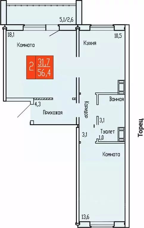 2-к кв. Курганская область, Курган ул. Карбышева, 52к1 (56.4 м) - Фото 0