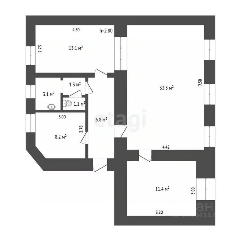 Офис в Севастополь ул. Большая Морская, 48 (79 м) - Фото 2