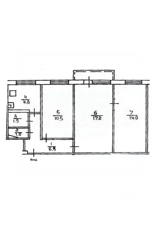 3-к кв. Башкортостан, Уфа ул. Бориса Домашникова, 24 (55.7 м) - Фото 2
