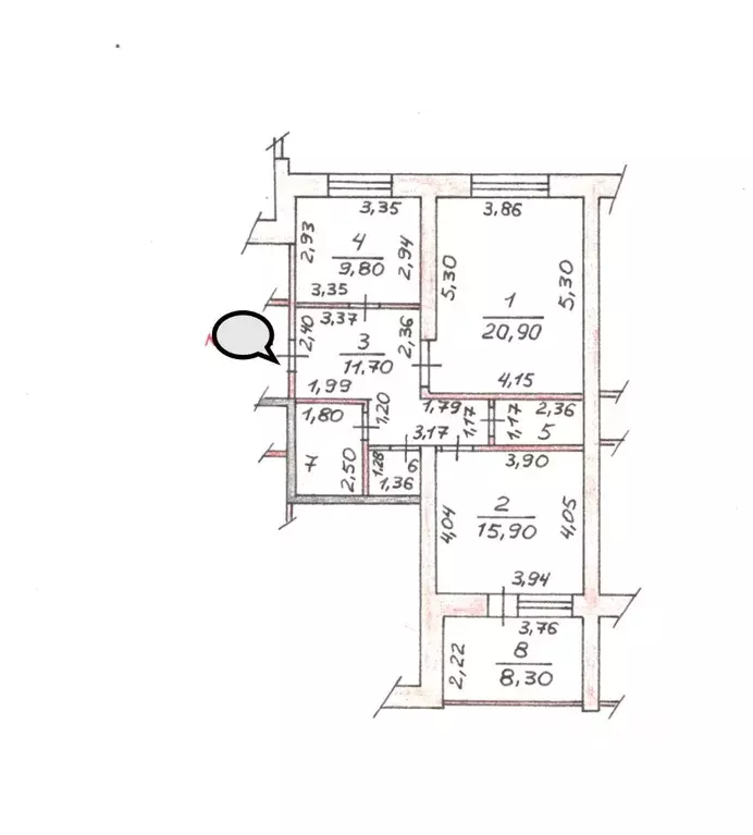 2-к кв. Чувашия, Чебоксары просп. Максима Горького, 36/1 (75.6 м) - Фото 2