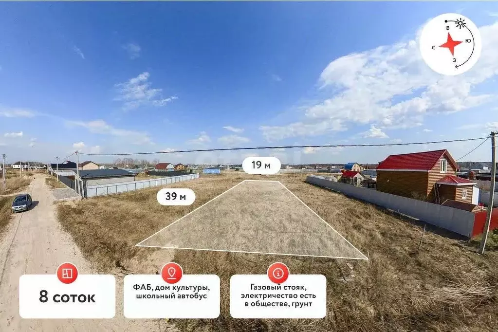 Участок в Тюменская область, Тюменский муниципальный округ, д. Якуши ... - Фото 1