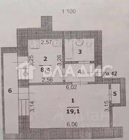 1-к кв. Белгородская область, Белгород ул. Победы, 49к4 (40.0 м) - Фото 2