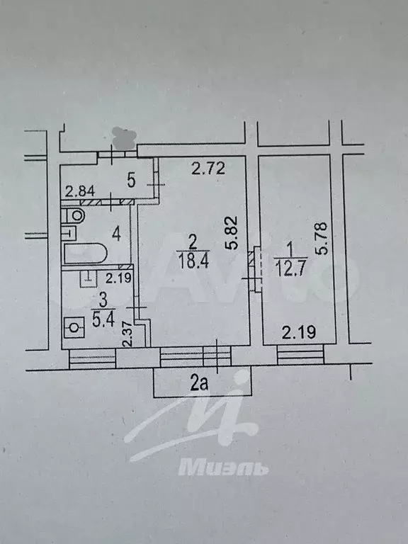 2-к. квартира, 44,2 м, 9/9 эт. - Фото 0
