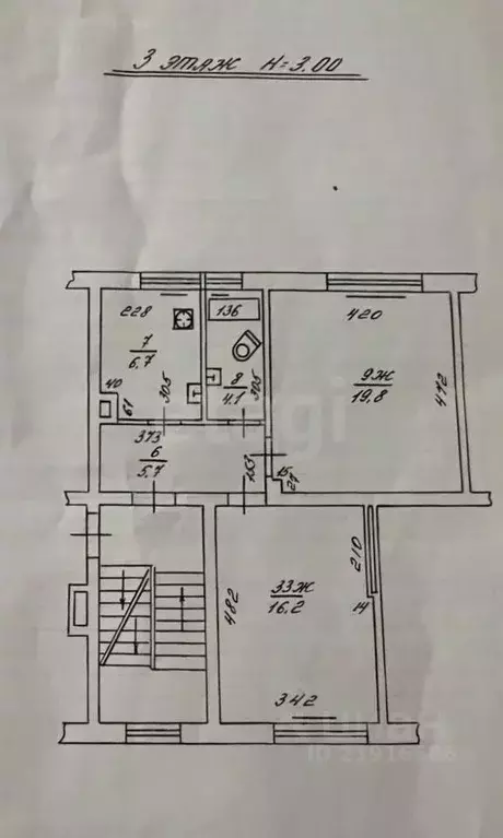 2-к кв. Калининградская область, Калининград ул. Носова, 26 (53.0 м) - Фото 2