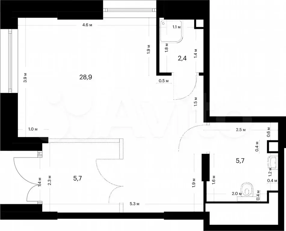 Продам помещение свободного назначения, 42.7 м - Фото 0