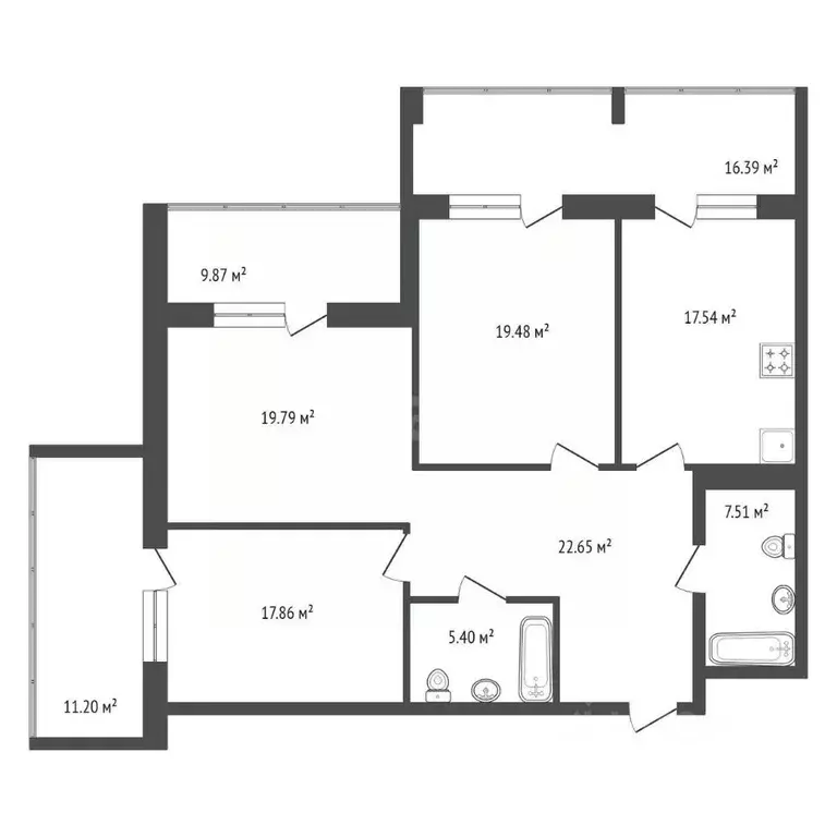 3-к кв. Красноярский край, Красноярск ул. Ладо Кецховели, 34 (124.8 м) - Фото 2