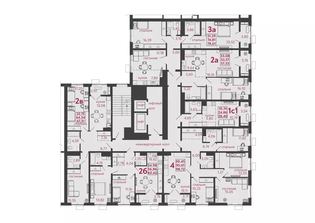 2-комнатная квартира: Пенза, ЖК Микрорайон Новобережье, 2 (57.33 м) - Фото 2