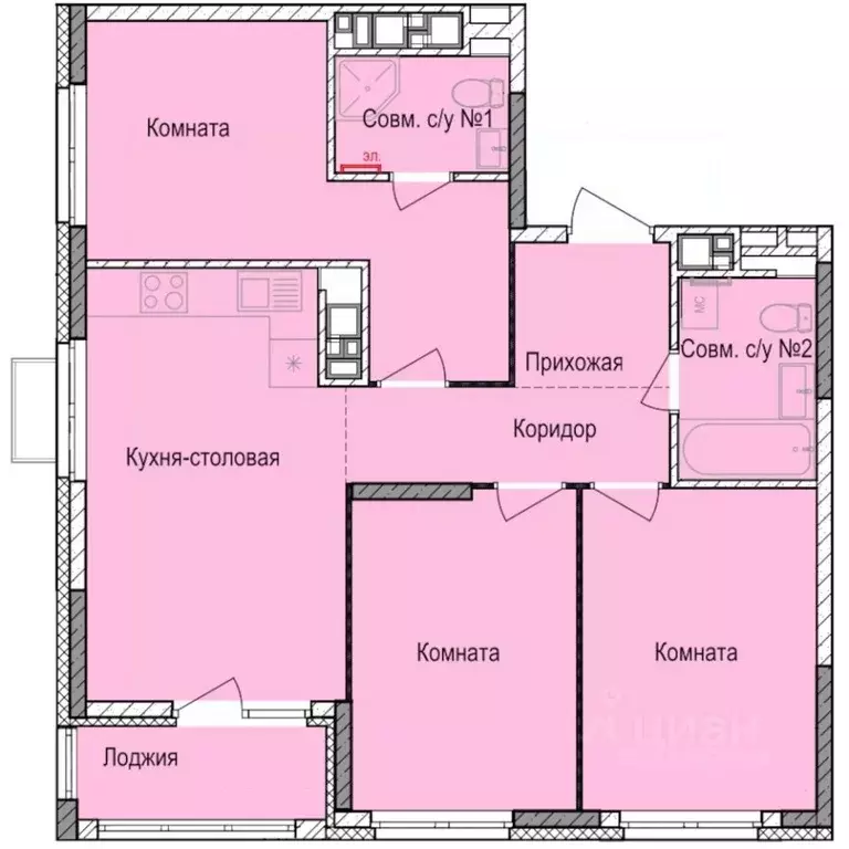 3-к кв. Удмуртия, Ижевск Автопроизводство жилрайон, Норвежский Лес ... - Фото 1