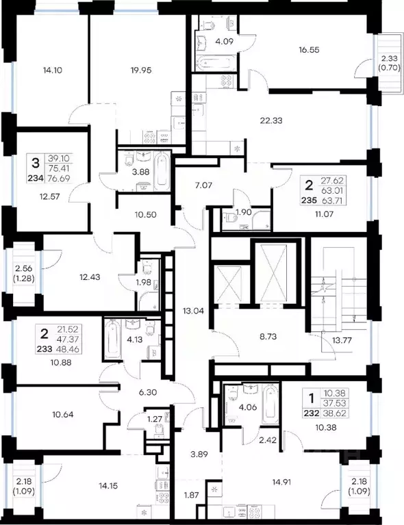 1-к кв. Мурманская область, Мурманск Долина Уюта тер.,  (38.62 м) - Фото 2