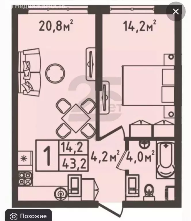 2-к кв. Адыгея, Тахтамукайский район, Старобжегокайское с/пос, Новая ... - Фото 2