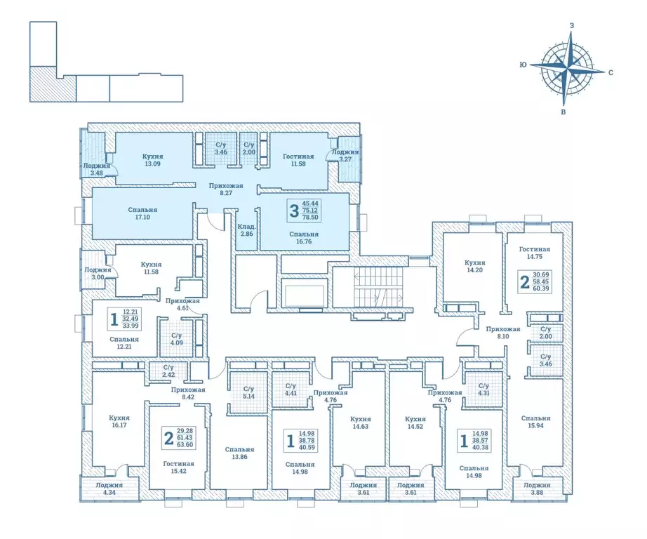 3-к кв. Московская область, Щелково городской округ, Монино пгт ... - Фото 2