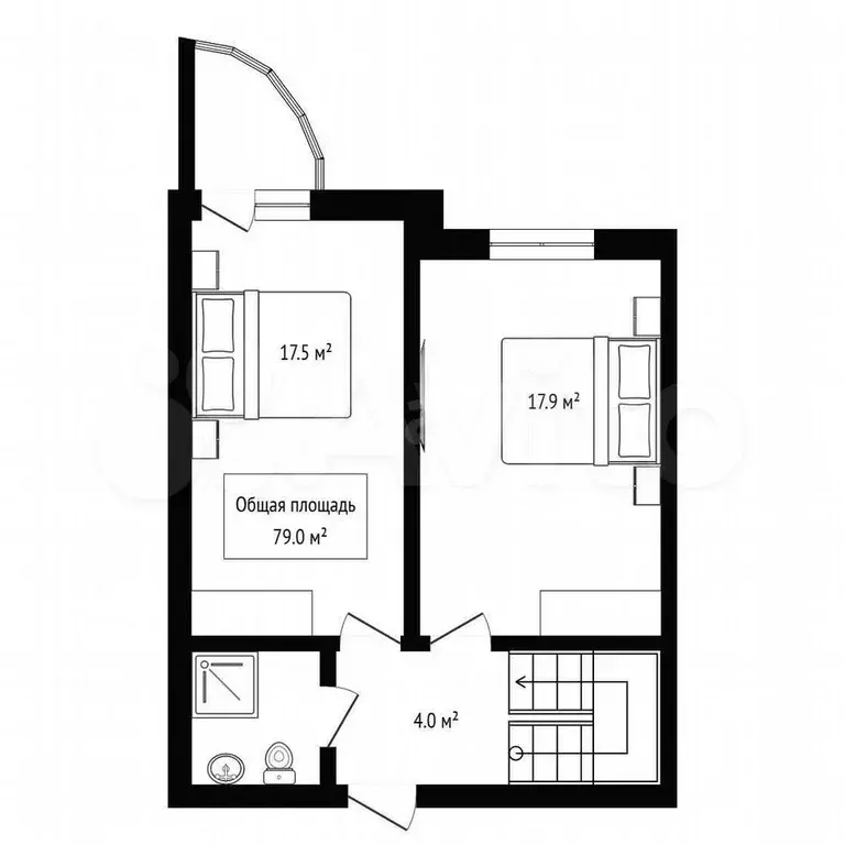 3-к. квартира, 79 м, 5/6 эт. - Фото 0
