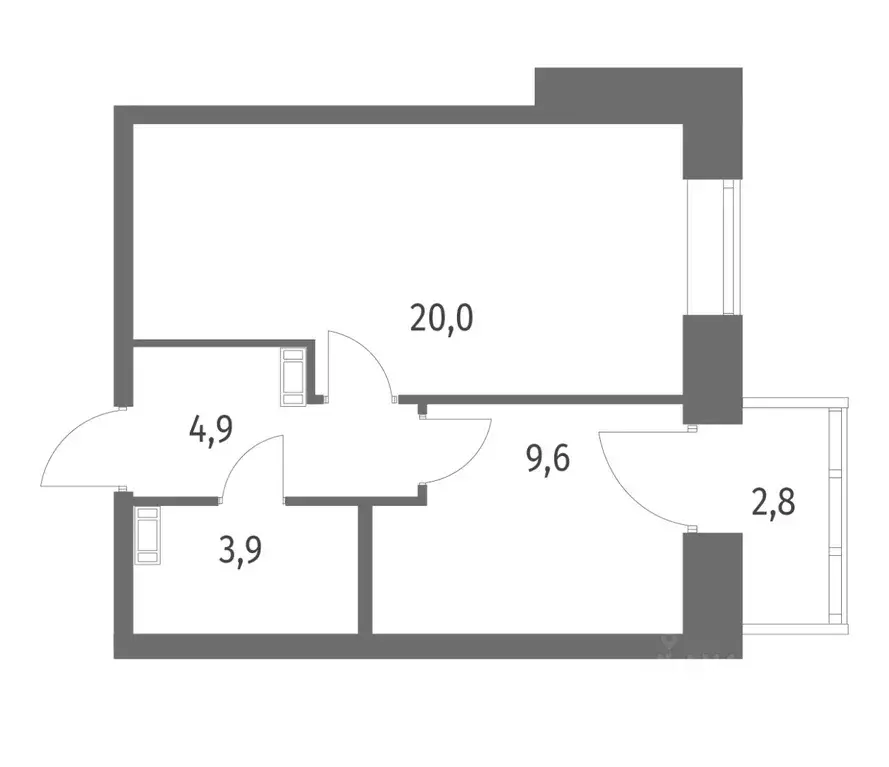 1-к кв. Ленинградская область, Ломоносовский район, Аннинское ... - Фото 2