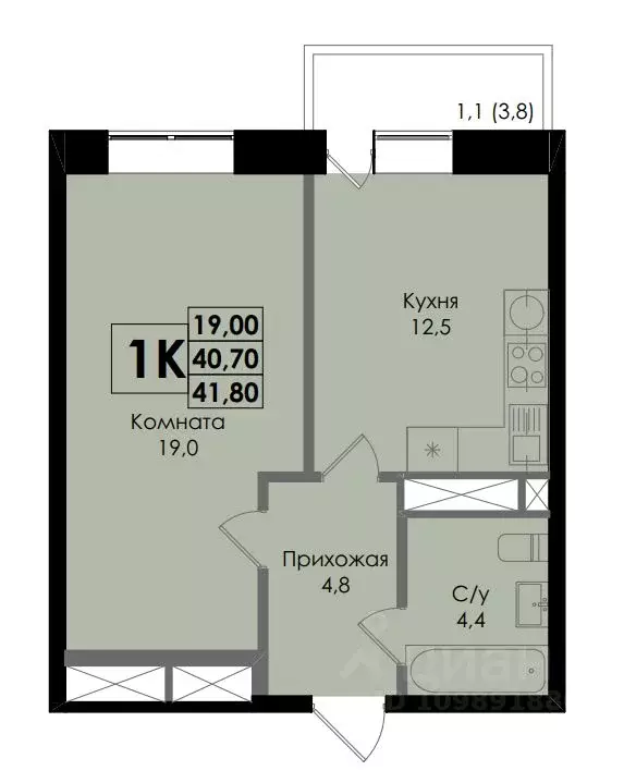 1-к кв. Ростовская область, Ростов-на-Дону Ботаника жилой комплекс ... - Фото 0