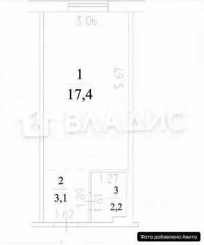 1-к кв. Кемеровская область, Кемерово Московский просп., 23 (22.7 м) - Фото 2