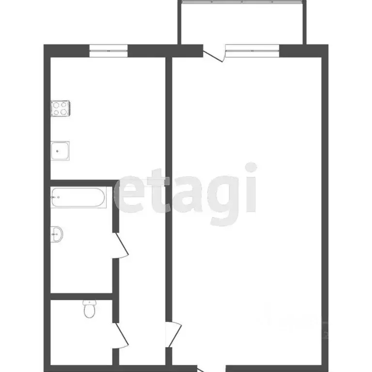 1-к кв. Пермский край, Пермь ул. Старцева, 7 (35.0 м) - Фото 2