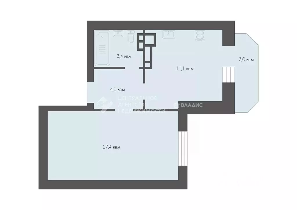 1-к кв. Ставропольский край, Ессентуки ул. Галерейная, 21 (35.7 м) - Фото 1