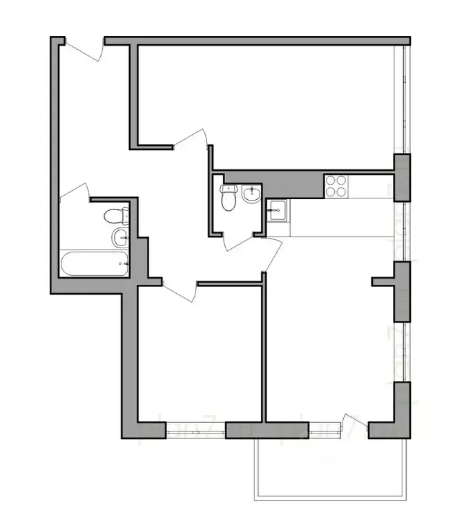 3-к кв. Иркутская область, Иркутск Ново-Ленино мкр, Территория 1-й ... - Фото 0