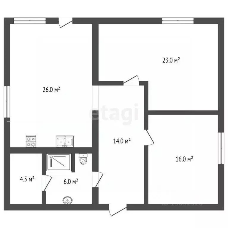 Дом в Владимирская область, Муром д. Коржавино, ул. Рублевая, 11 (95 ... - Фото 2