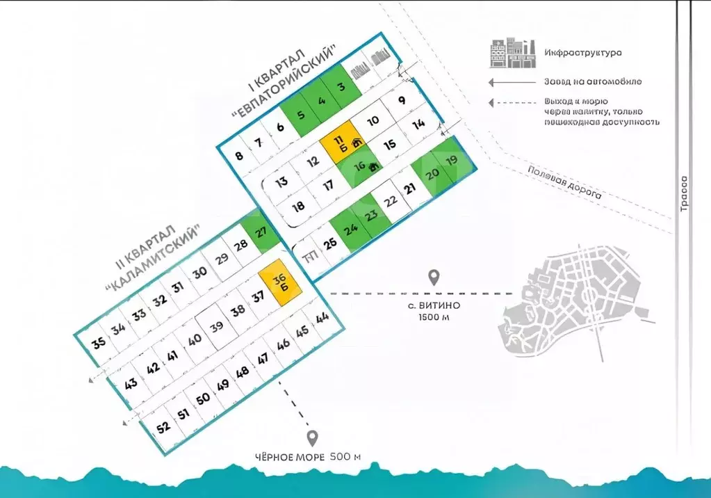 Участок в Крым, Сакский район, с. Молочное ул. Пионерская (6.1 сот.) - Фото 2