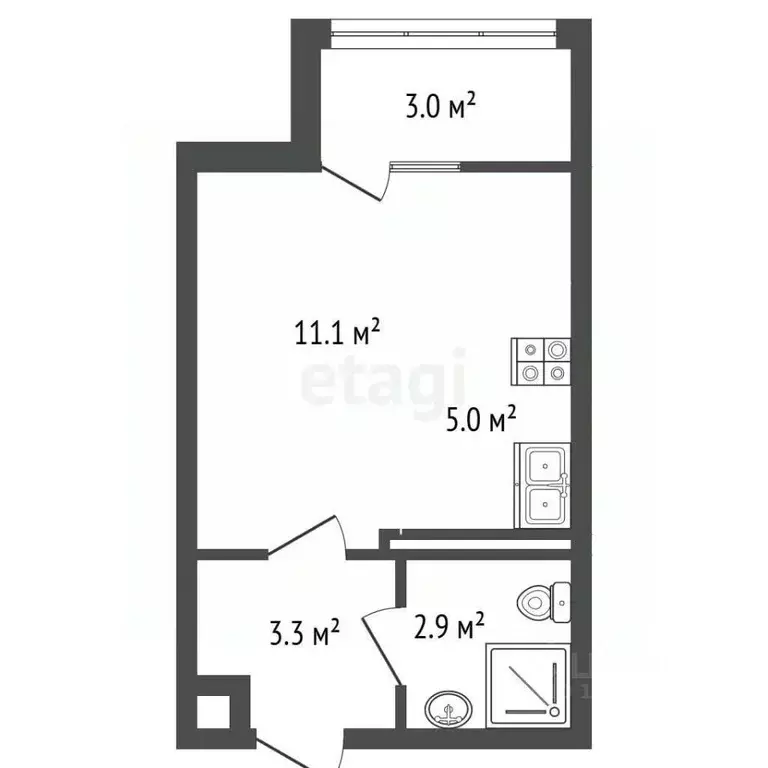 Студия Нижегородская область, Нижний Новгород ул. Новокузнечихинская, ... - Фото 2