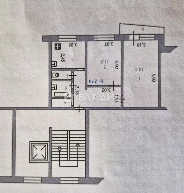 2-к кв. Пензенская область, Пенза ул. Тепличная, 17 (52.6 м) - Фото 2