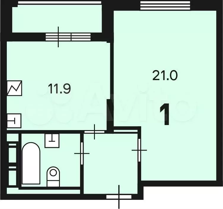Аукцион: 1-к. квартира, 40,8 м, 14/17 эт. - Фото 1