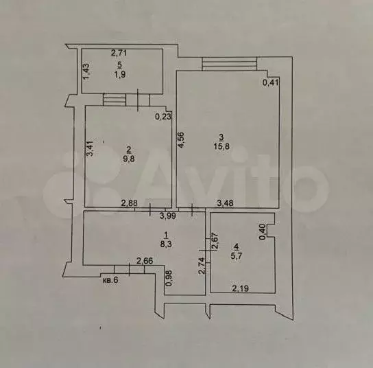 1-к. квартира, 41 м, 1/4 эт. - Фото 0