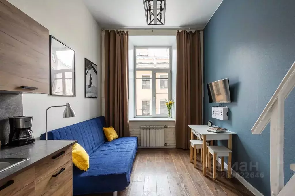 Студия Санкт-Петербург пер. Тучков, 11/5 (23.0 м) - Фото 1