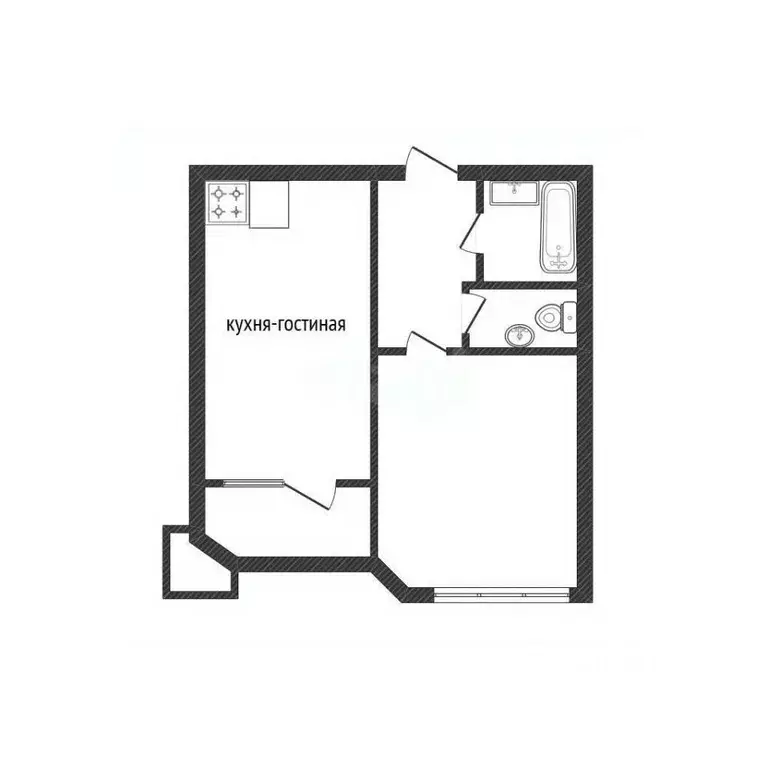 1-к кв. Белгородская область, Белгород ул. Победы, 126 (45.0 м) - Фото 2