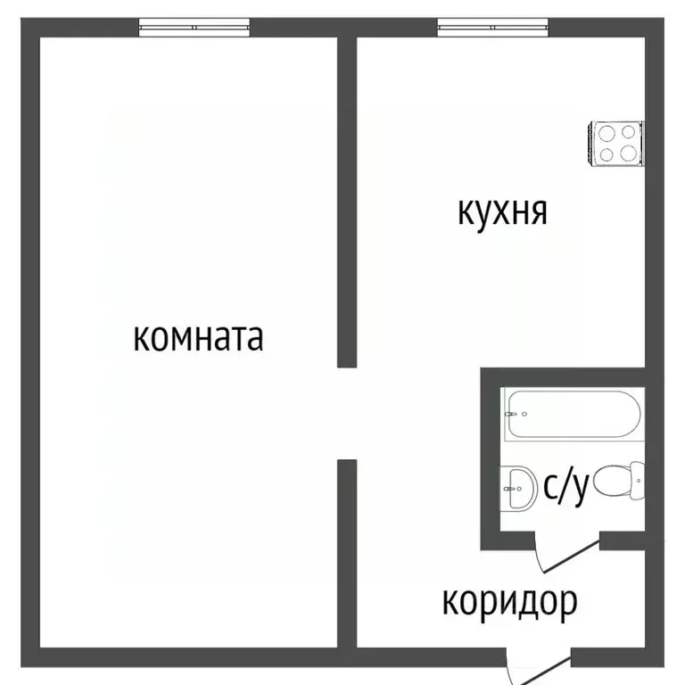 1-к кв. Курганская область, Курган Советская ул., 179 (33.2 м) - Фото 2
