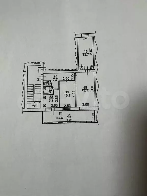 3-к. квартира, 72 м, 1/5 эт. - Фото 0
