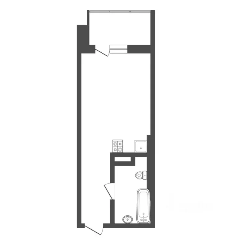 Студия Тюменская область, Тюмень ул. Мельникайте, 2к12 (22.0 м) - Фото 2