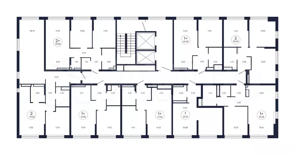 2-к. квартира, 50,5 м, 13/17 эт. - Фото 1