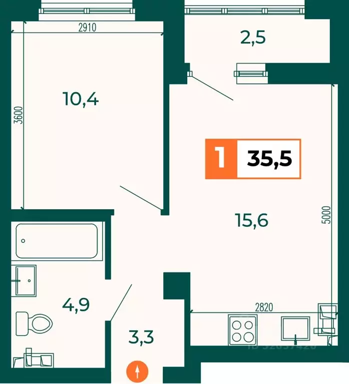 1-к кв. Свердловская область, Екатеринбург ВИЗ жилрайон, Квартал ... - Фото 1