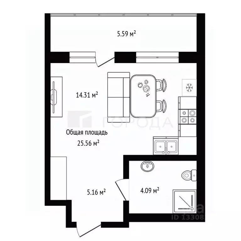 Студия Новосибирская область, Новосибирск Светлановская ул., 46/1 ... - Фото 2