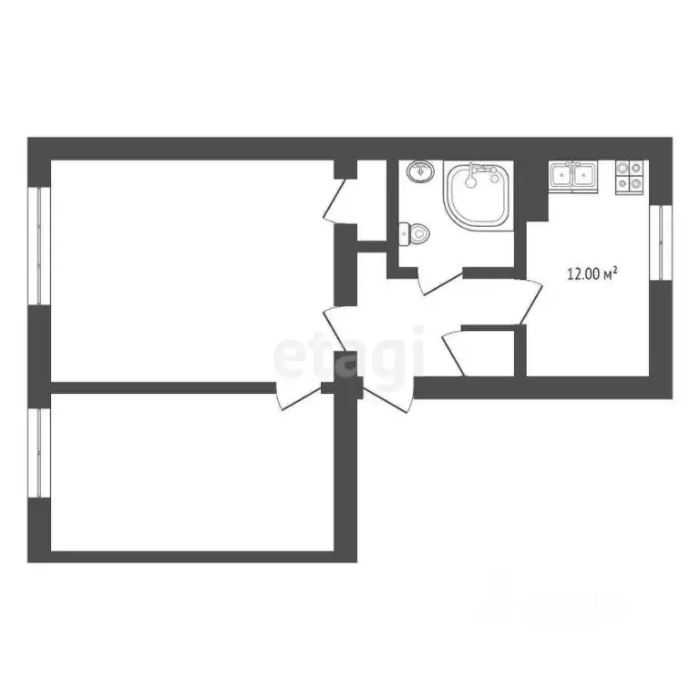 2-к кв. Тюменская область, Тюменский муниципальный округ, Боровский ... - Фото 2