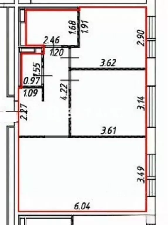 2-к кв. Московская область, Котельники Парковый мкр, 1к20 (55.4 м) - Фото 2