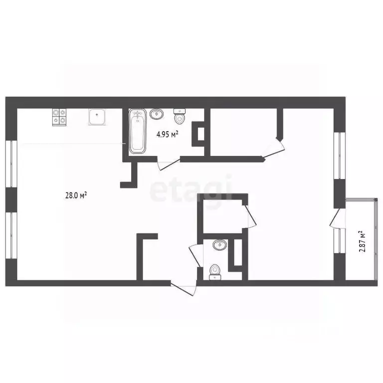 2-к кв. Тюменская область, Тюмень проезд Тихий, 2 (75.3 м) - Фото 2