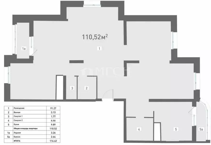 4-комнатная квартира: Москва, улица Малыгина, 12А (110.52 м) - Фото 1