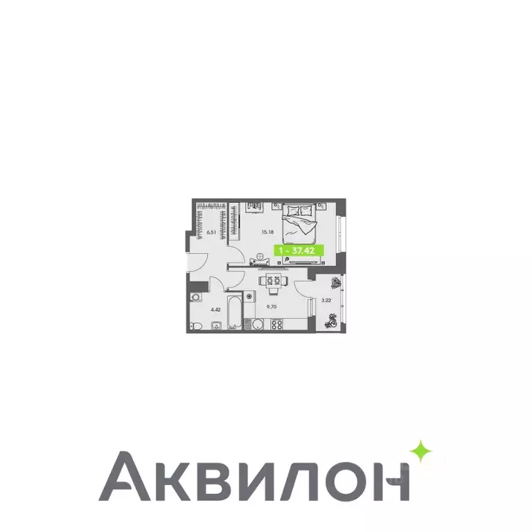 1-к кв. Архангельская область, Архангельск Ломоносовский округ,  ... - Фото 1