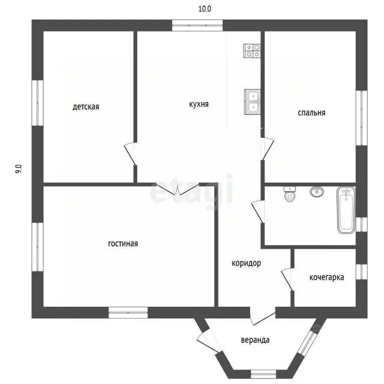Дом в Свердловская область, Тугулымский муниципальный округ, д. ... - Фото 2