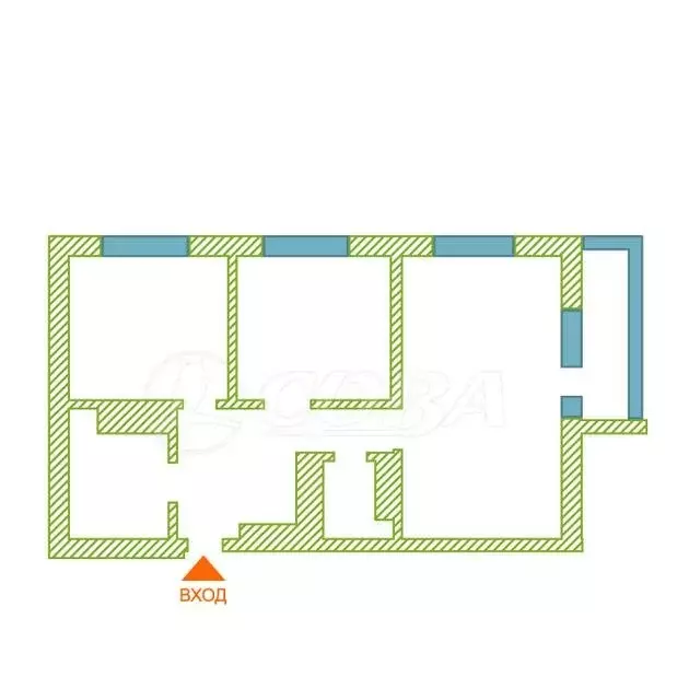 2-комнатная квартира: Тюмень, улица Фармана Салманова, 23 (53 м) - Фото 1