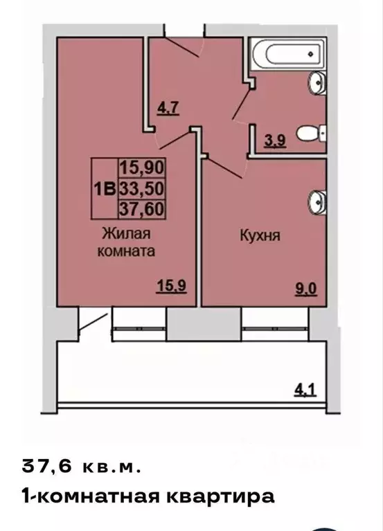 1-к кв. Хакасия, Абакан ул. Генерала Тихонова, 6 (37.0 м) - Фото 0